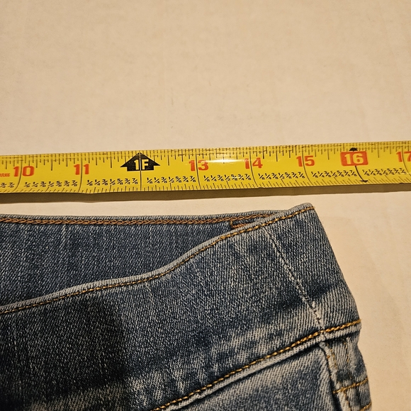 Spanx Seamed Front Wide Leg Retro 1970s style, Vintage Indigo Wash Pull On, L - Picture 11 of 13